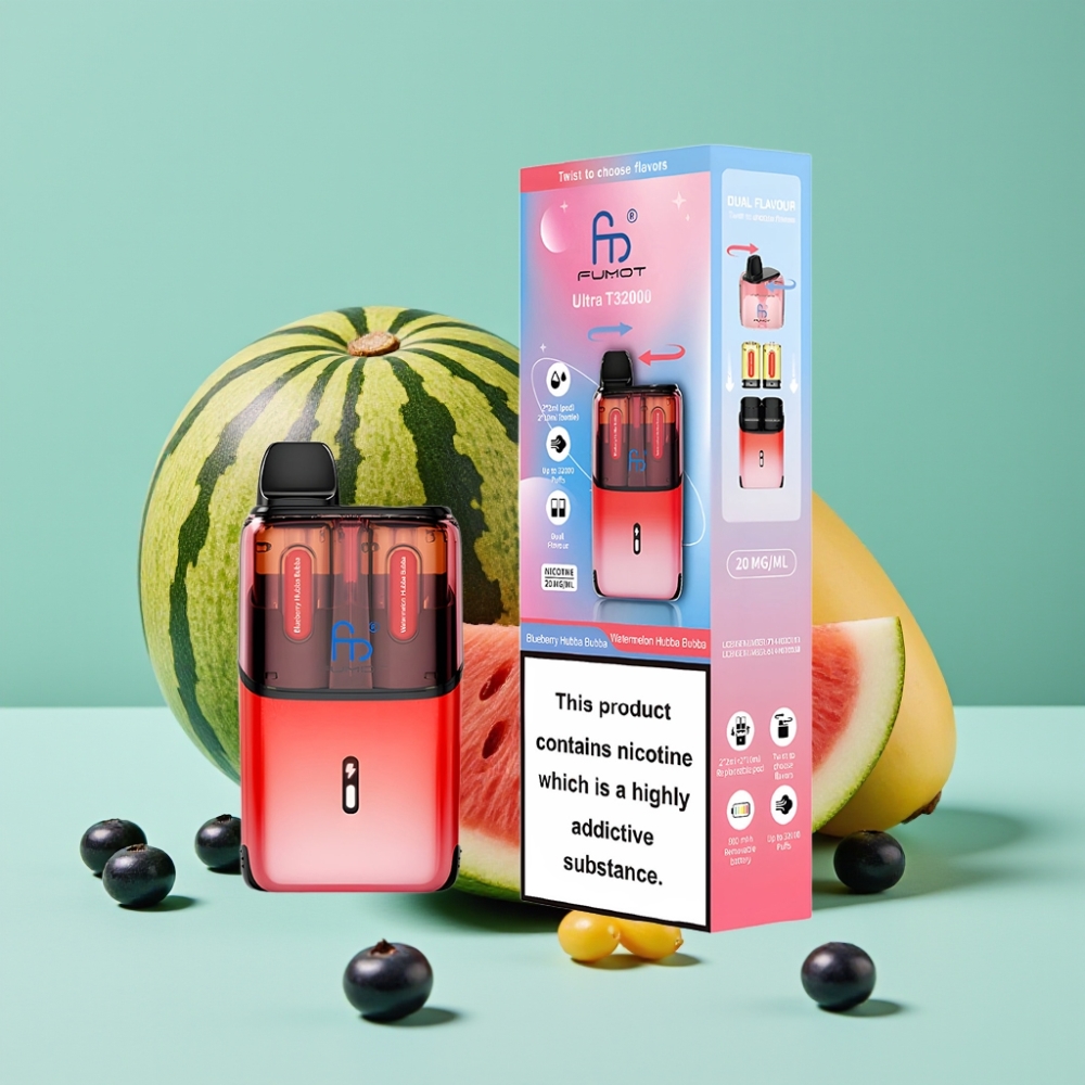 Fumot Ultra T32000 32000 Puff Type-C Şarj Ahududu Şekeri - Karpuz Şekeri