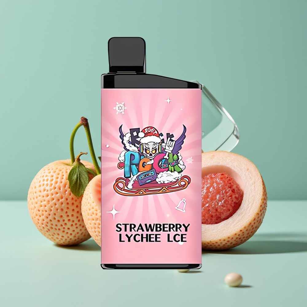 IGET Bar 3500 Puf Çilek Liçi Buz Disposable Vape 1400 mAh 1.2 Ohm Mesh Coil