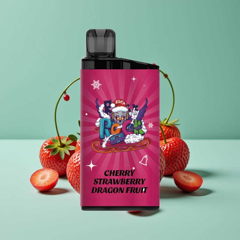 IGET Bar 3500 Puff Kiraz Çilek Ejder Meyveli 1.2 Ohm Mesh Coil 1400 mAh