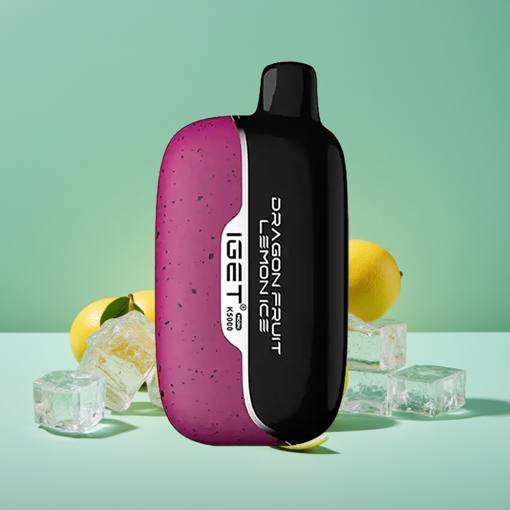 IGET Moon K5000 Puff Ejderha Meyvesi Limon Buz Disposable Vape PC Mesh Coil 1.35 Ohm