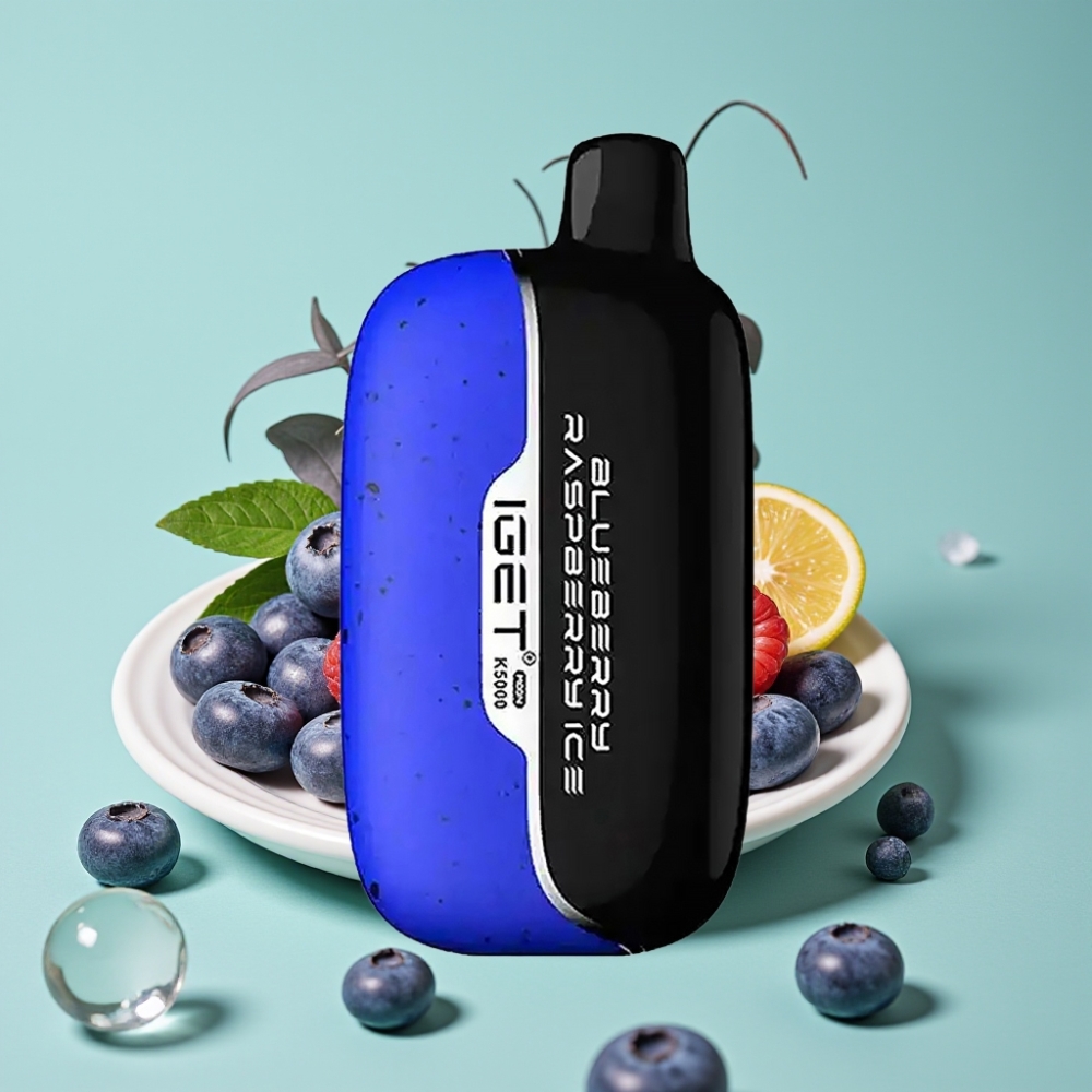 IGET Moon K5000 Puff Mavi Ahududu Buz Aromalı Disposable Vape 81.5g