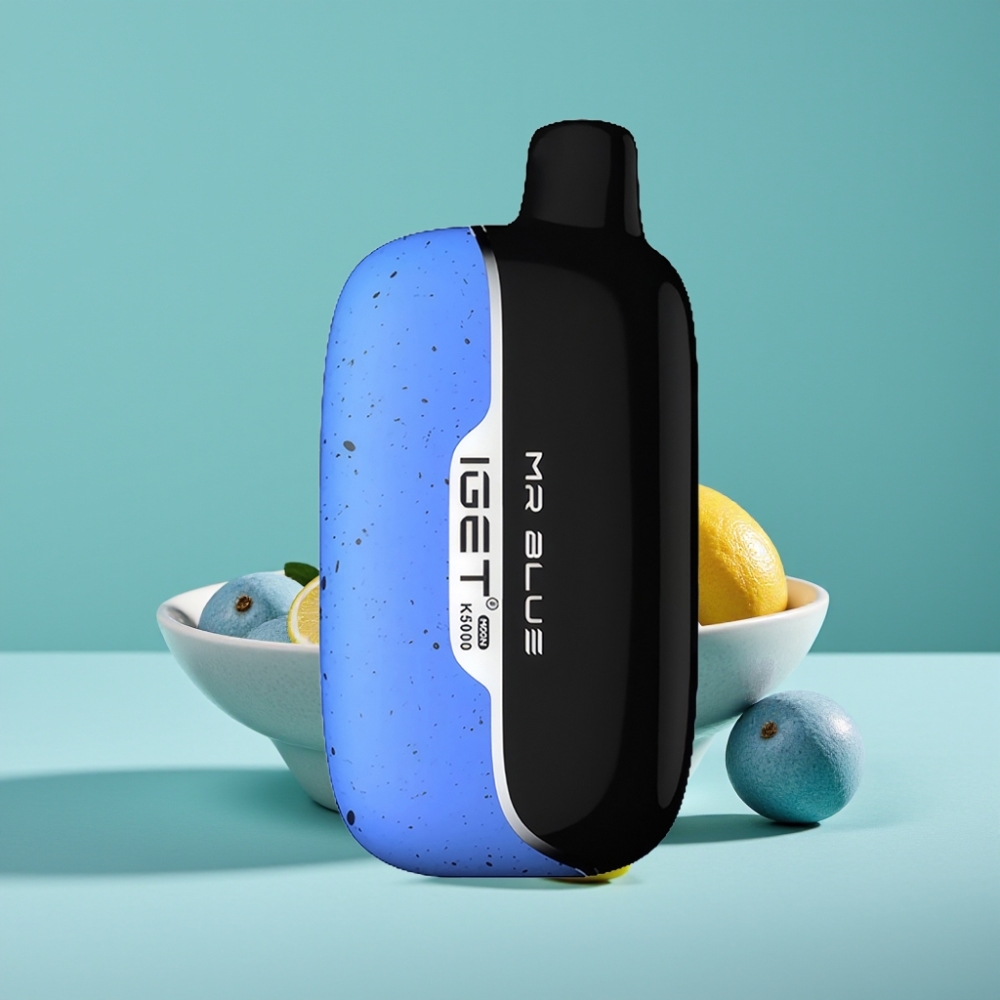IGET Moon K5000 Puffs Mr Mavi Disposable Vape PC Mesh 1.35 Ohm 49.5x25.3x99.4 mm