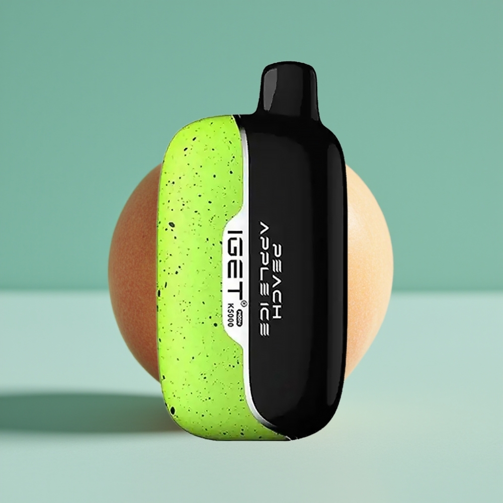 IGET Moon K5000 Puffs Şeftali Elma Aromalı 81.5g PC Mesh 1.35 Ohm