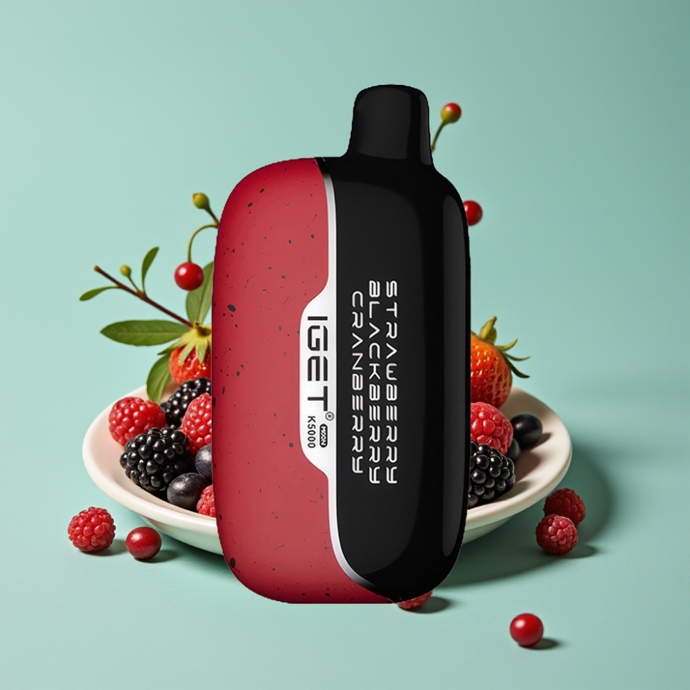 IGET Moon K5000 Puffs Çilek Böğürtlen Kızılcık 81.5g PC Mesh 1.35 Ohm