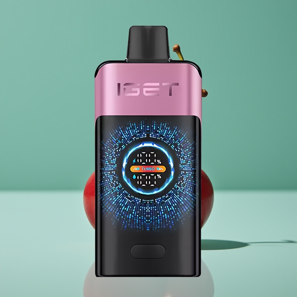 IGET ONE 12000 Puff Turbo Mode Cherry Canavarı Büyük Renkli Ekran Disposable Vape