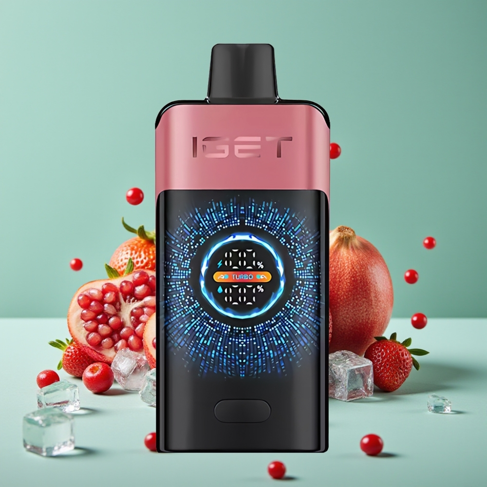 IGET ONE 12000 Puff Çilek Nar Buz Disposable Vape 2700mAh Büyük Renkli Ekran