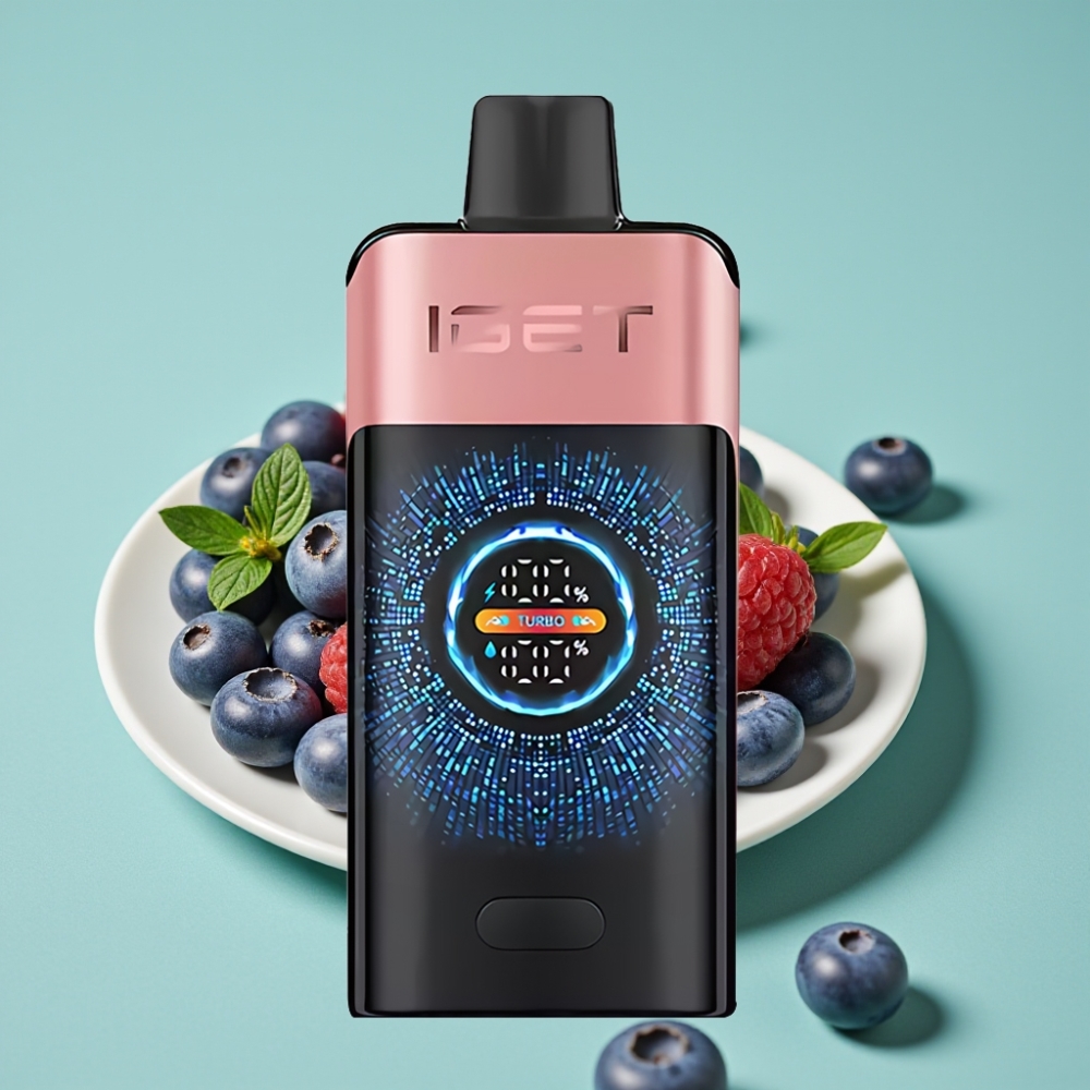 IGET ONE 12000 Puffs Turbo Mod Yenilebilir Vape Böğürtlen Ahududu