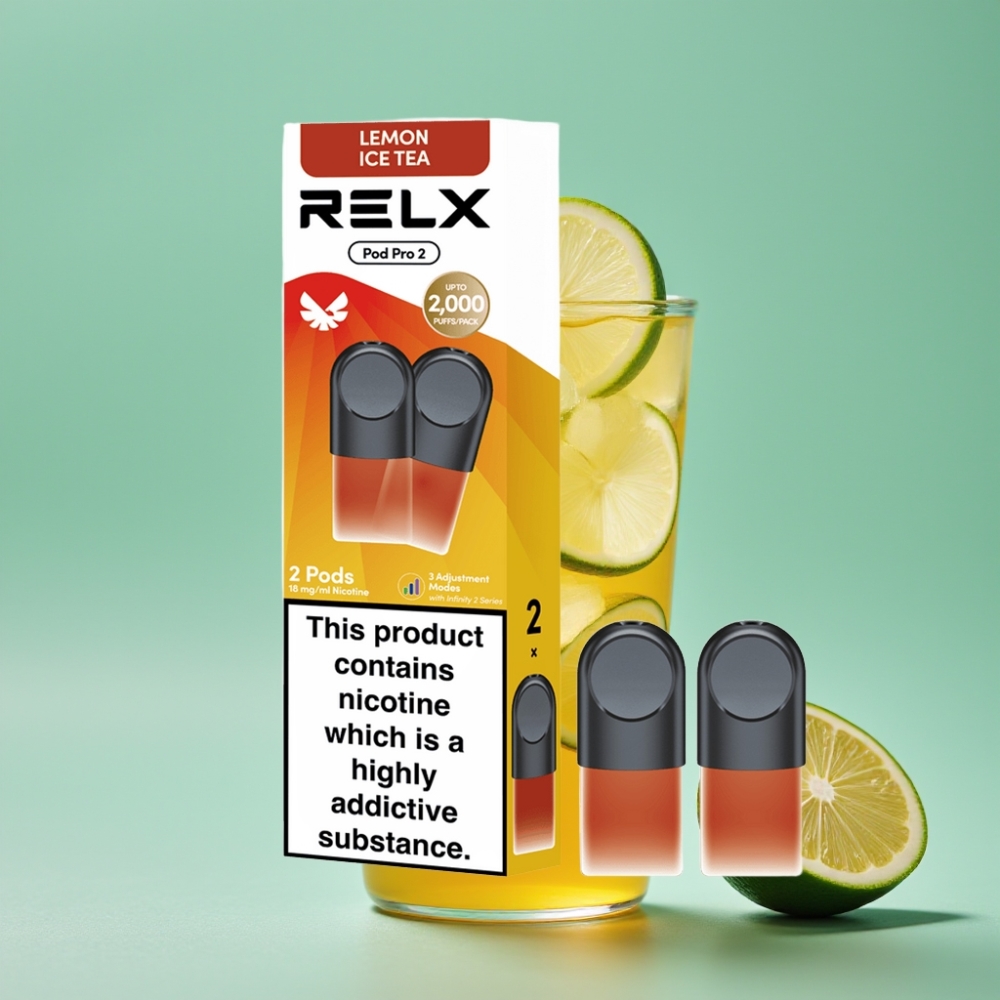 RELX Pod Pro 2 600 Puf 1.8% Nikotin Çay-Limon Buzlu Çay 1.9ml