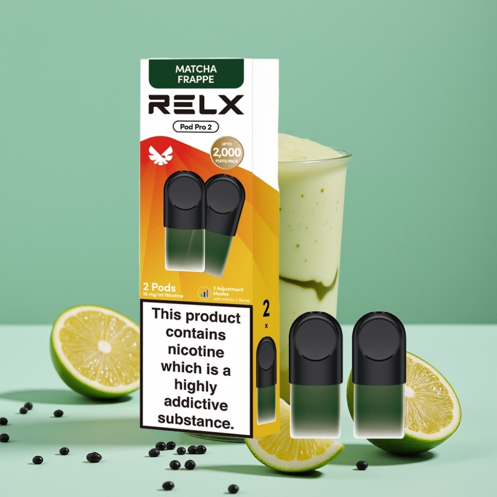 RELX Pod Pro 2 600 Puff 1.8% Nikotin 1.9ml Çay-Matcha Frappe Aromalı Pod