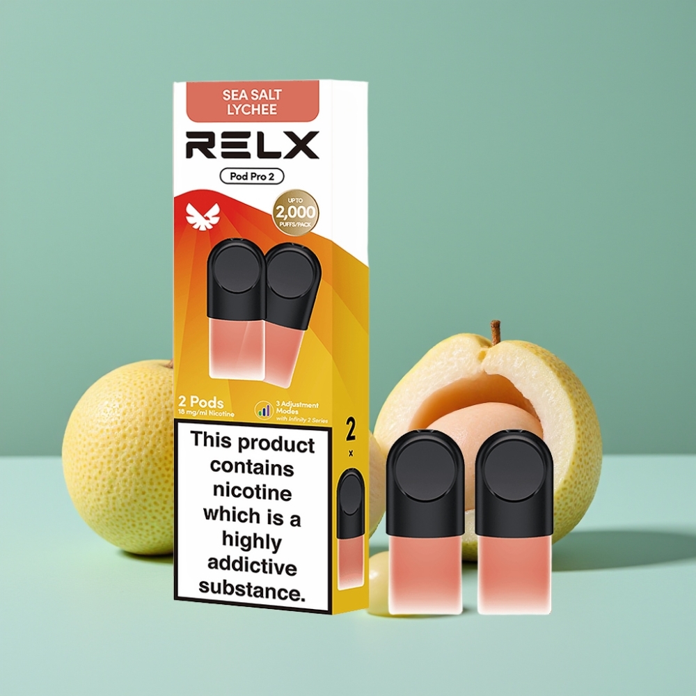 RELX Pod Pro 2 600 Puff 1.8% Nikotin Deniz Tuzlu Liçi Aromalı 1.9ml Pod