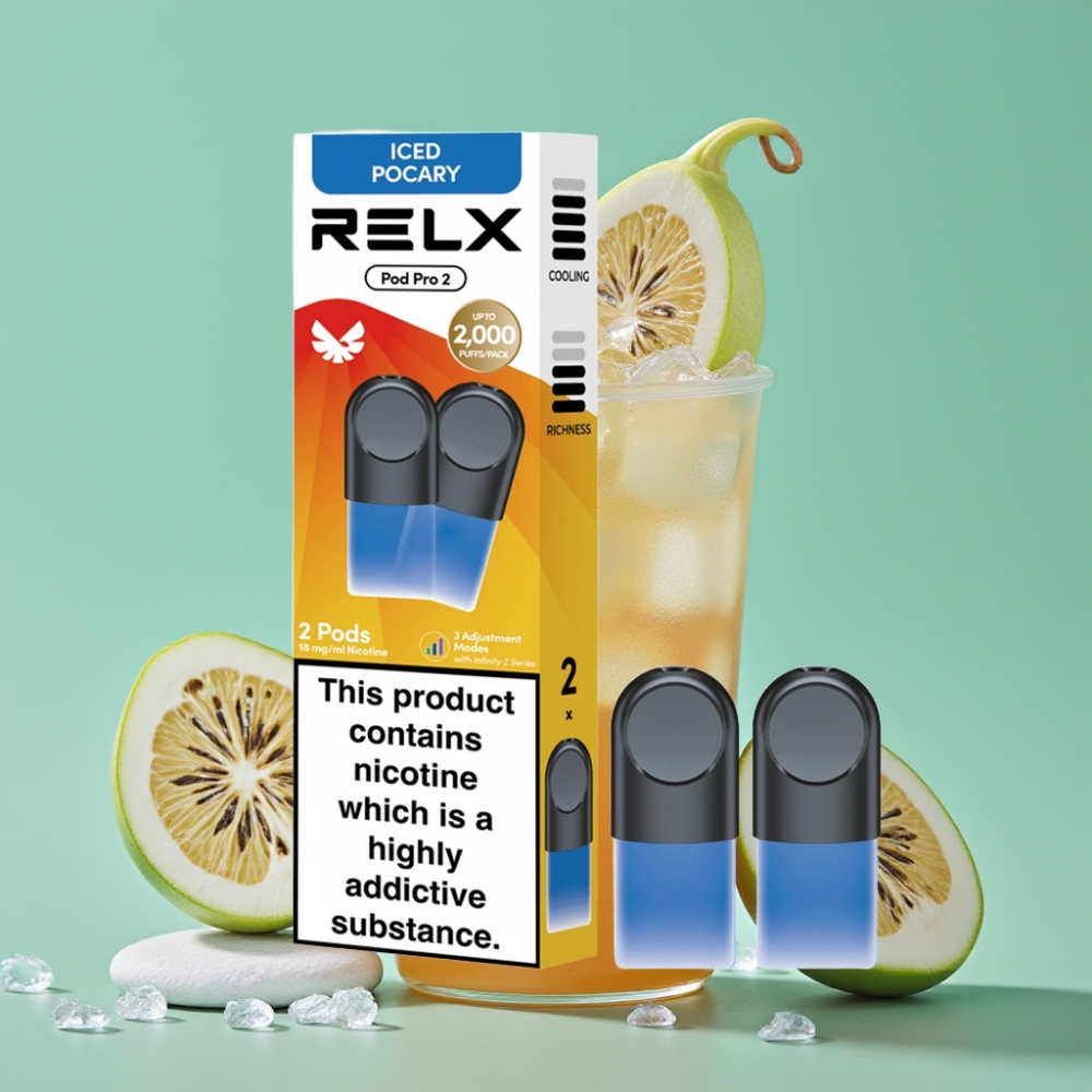 RELX Pod Pro 2 600 Puff 1.9ml %1.8 Nikotin İçeren Buzlu İçecek Pocary Aromalı