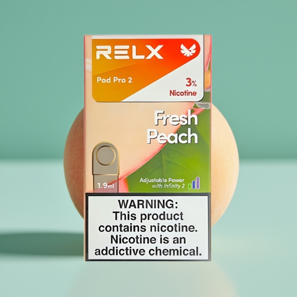 RELX Pod Pro 2 600 Puff 1.9ml 3% Nikotin Taze Şeftali vape Türkiye toptan