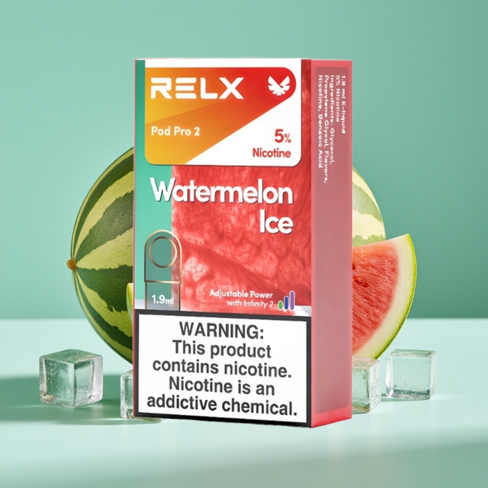 RELX Pod Pro 2 600 Puff 5% Nikotin 1.9ml Karpuz Buz 3 Voltaj Ayarı