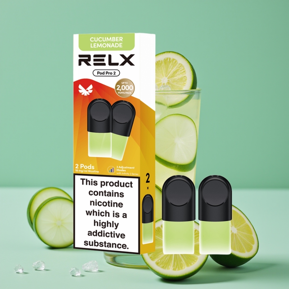RELX Pod Pro 2 600 puf 1.8% nikotin 1.9ml İçecek-Salatalık Limonata