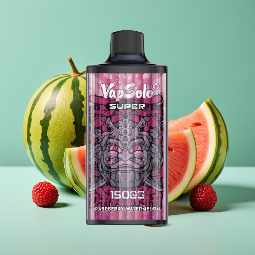 Vapsolo Super 15000 Puffs 40ml Ahududu Karpuz Aromalı Mesh Coil Type-C