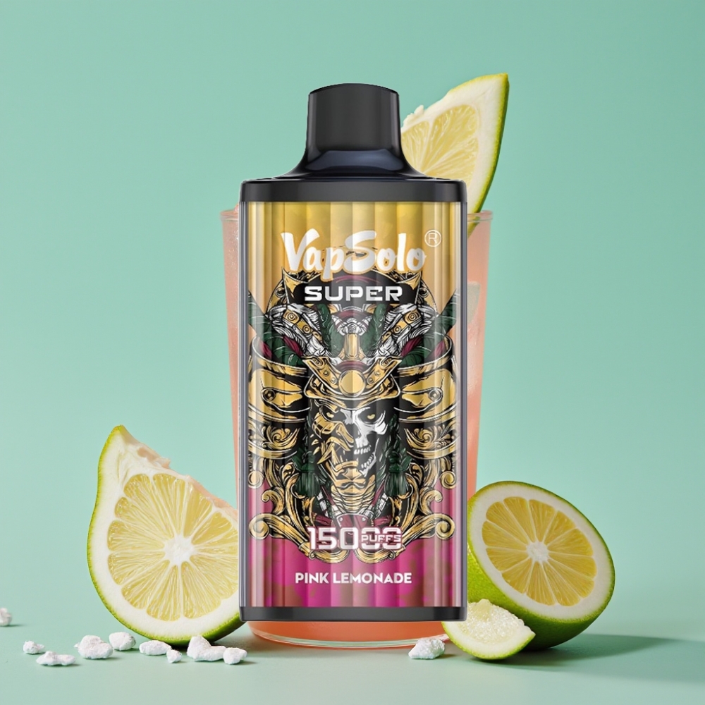 Vapsolo Super 15000 Puffs 40ml Süper Pembe Limonata Disposable Vape
