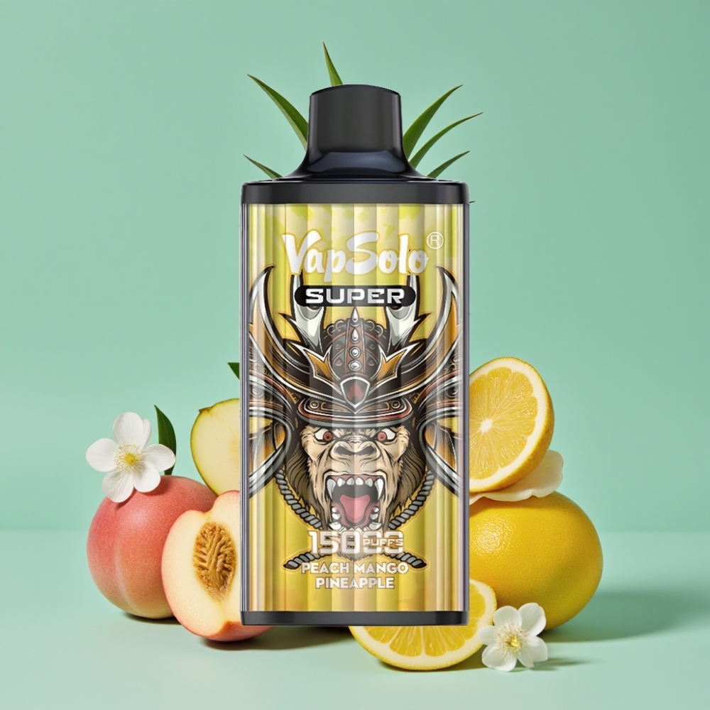 Vapsolo Super 15000 Puffs 40ml Şeftali Mango Ananas Aromalı 850mah Type-C