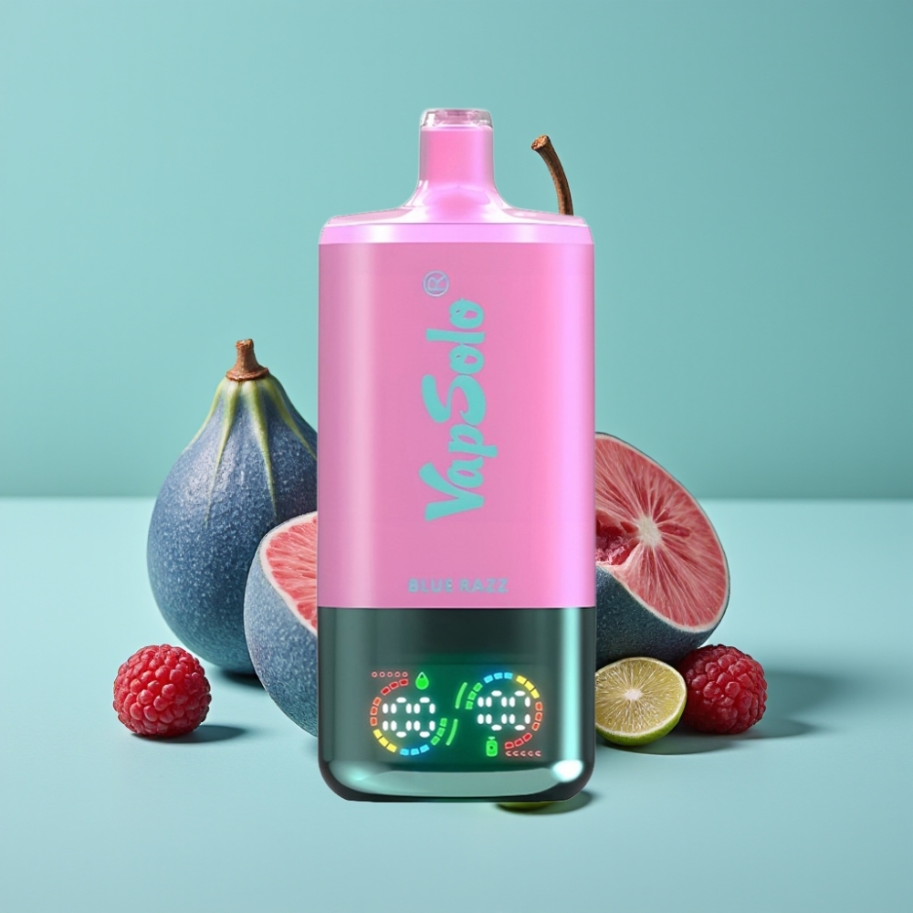 VapSolo Triple 30000 Puff Mavi Ahududu 40ml Type-C vape Türkiye toptan