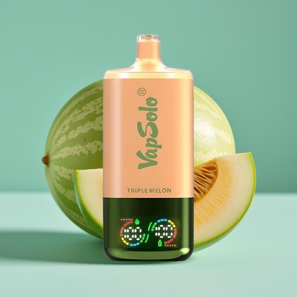 VapSolo Triple 30000 Puff Üçlü Kavun 40ml Type-C vape Türkiye toptan