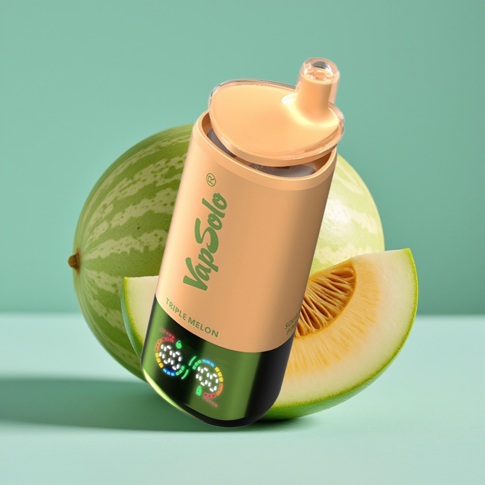 VapSolo Triple 30000 Puff Üçlü Kavun 40ml Type-C vape Türkiye toptan