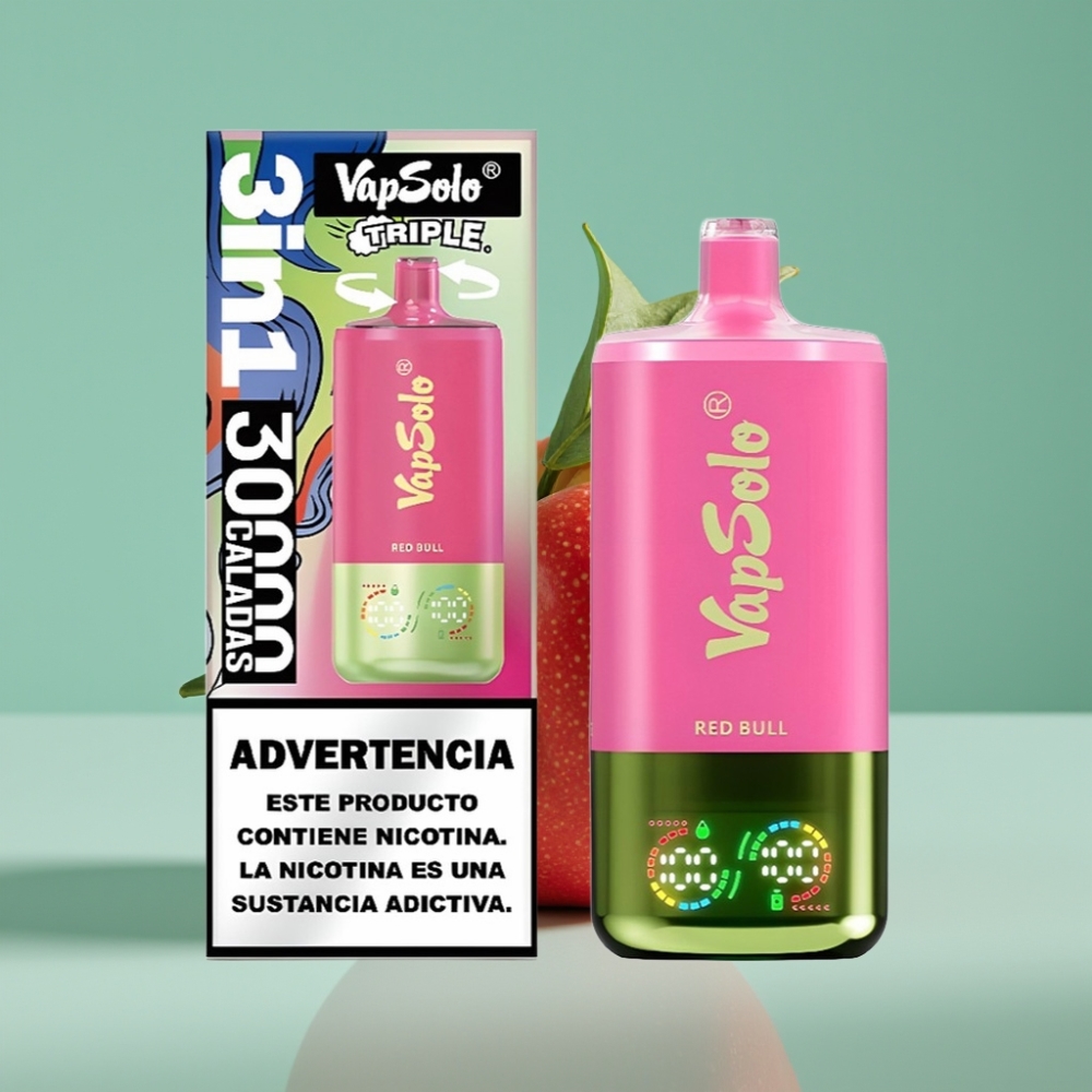VapSolo Triple 30000 Puffs 40ml 3 Tank Kırmızı Boğa vape Türkiye toptan