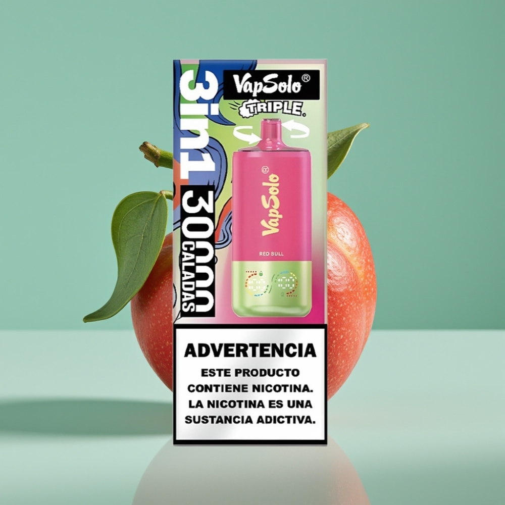 VapSolo Triple 30000 Puffs 40ml 3 Tank Kırmızı Boğa vape Türkiye toptan