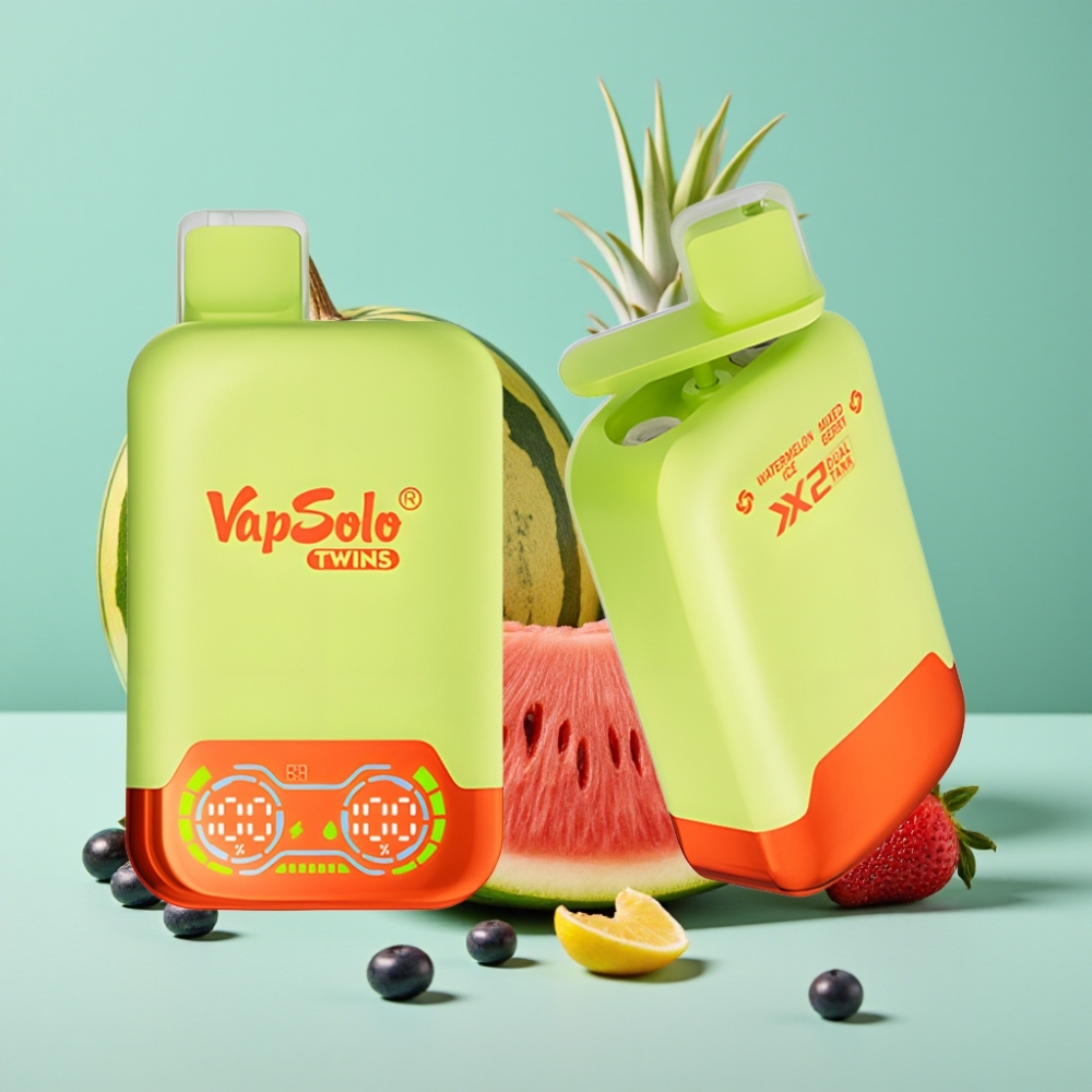 Vapsolo Twins 20000 Puff Karpuz Buz & Karışık Meyve 40ml Tip-C