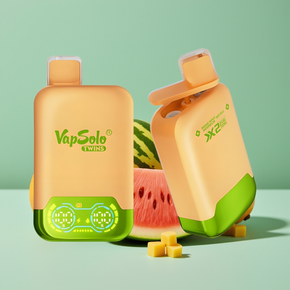 Vapsolo Twins 20000 Puff Portakal Mango Karpuz & Red Bull Çift Tank Tip-C