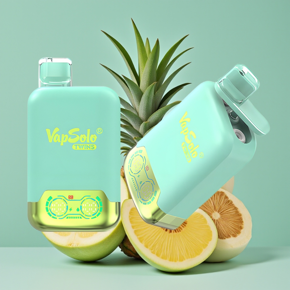 Vapsolo Twins 20000 Puff Çift Hazneli Triple Kavun & Ananas Hindistan Cevizi