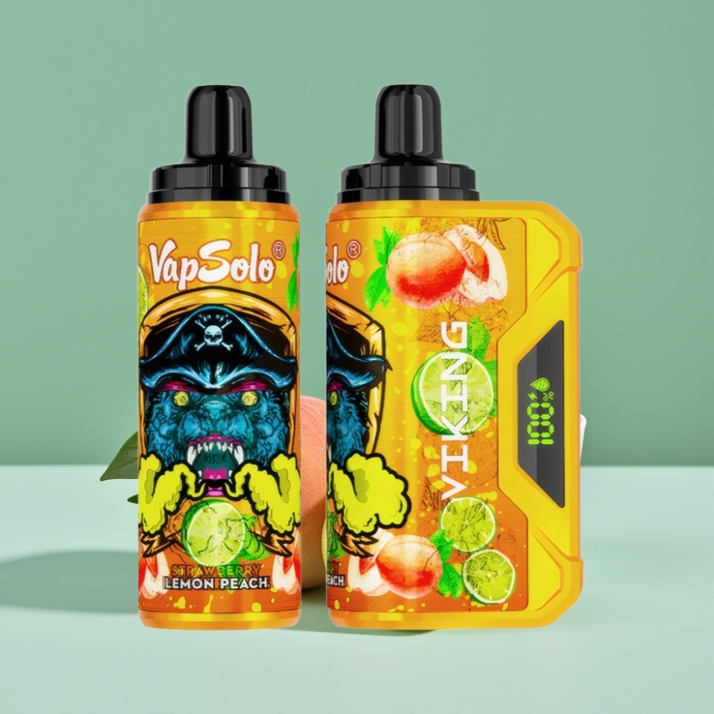 VapSolo VIKING 12000 Puff Limon Şeftali Aromalı Disposable Vape Type-C Şarj