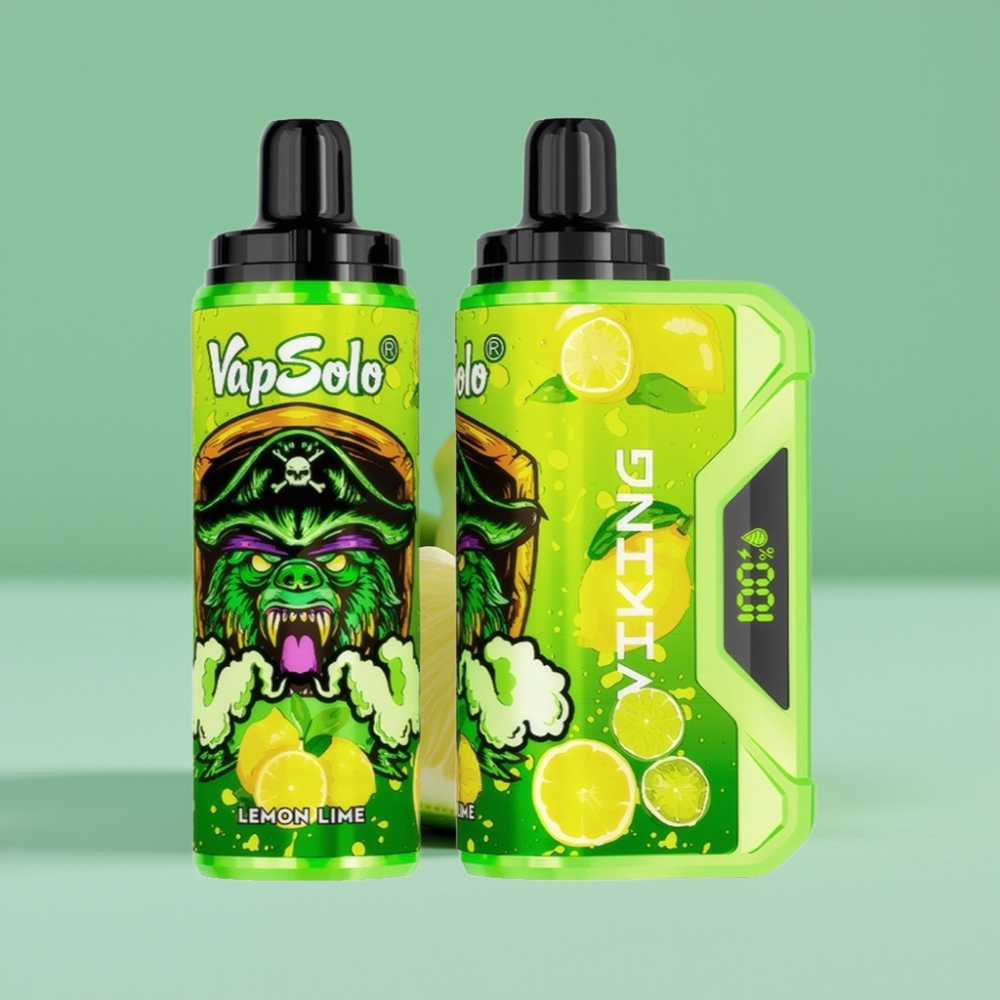 VapSolo VIKING 12000 Puff Tek Kullanımlık Vape Limon Lime Tip-C Şarj