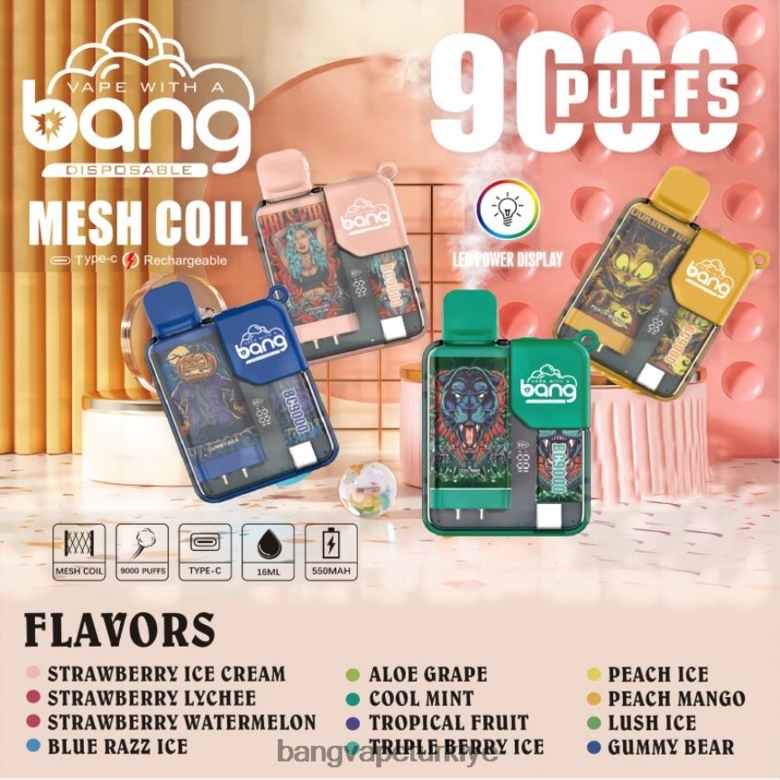 Vape Gang - Bang Vape Box BC9000 önceden doldurulmuş 16ml tek kullanımlık R4228Z6